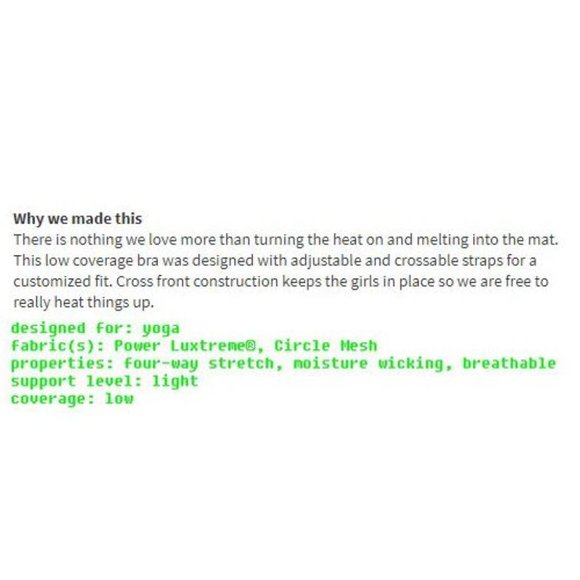 LULULEMON Blue It's Getting Hot in Here Bra sz 6 - Picture 7 of 15